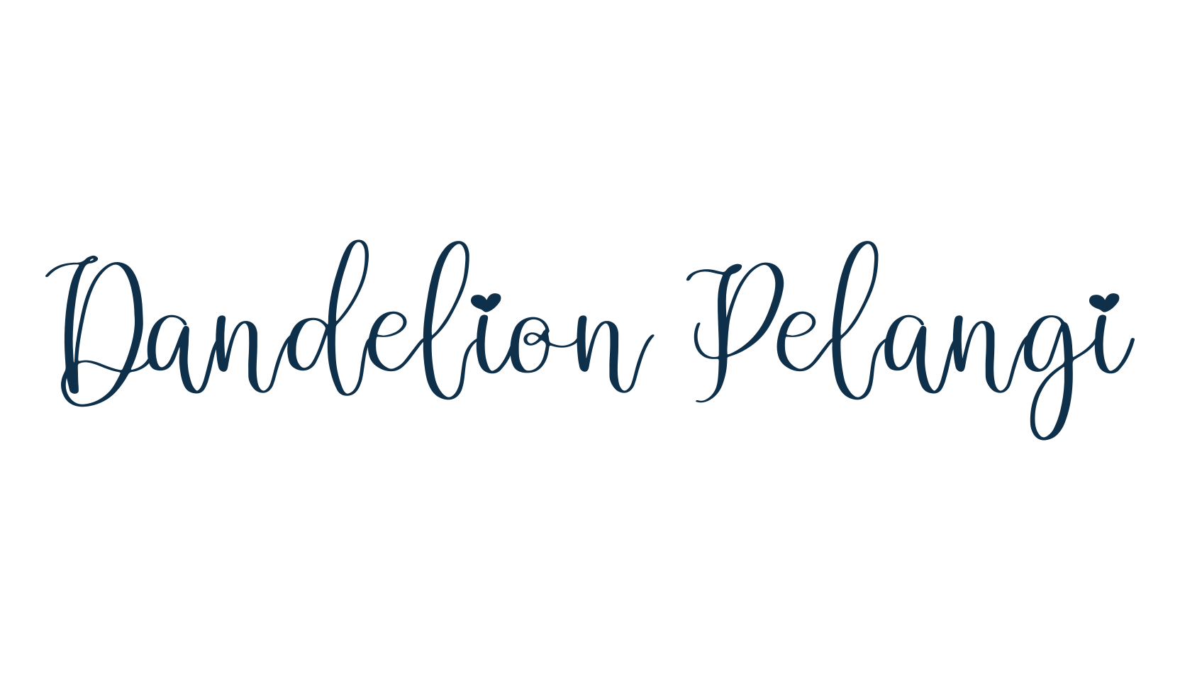 Dandelion Pelangi, script calligraphy fancy decorative font preview