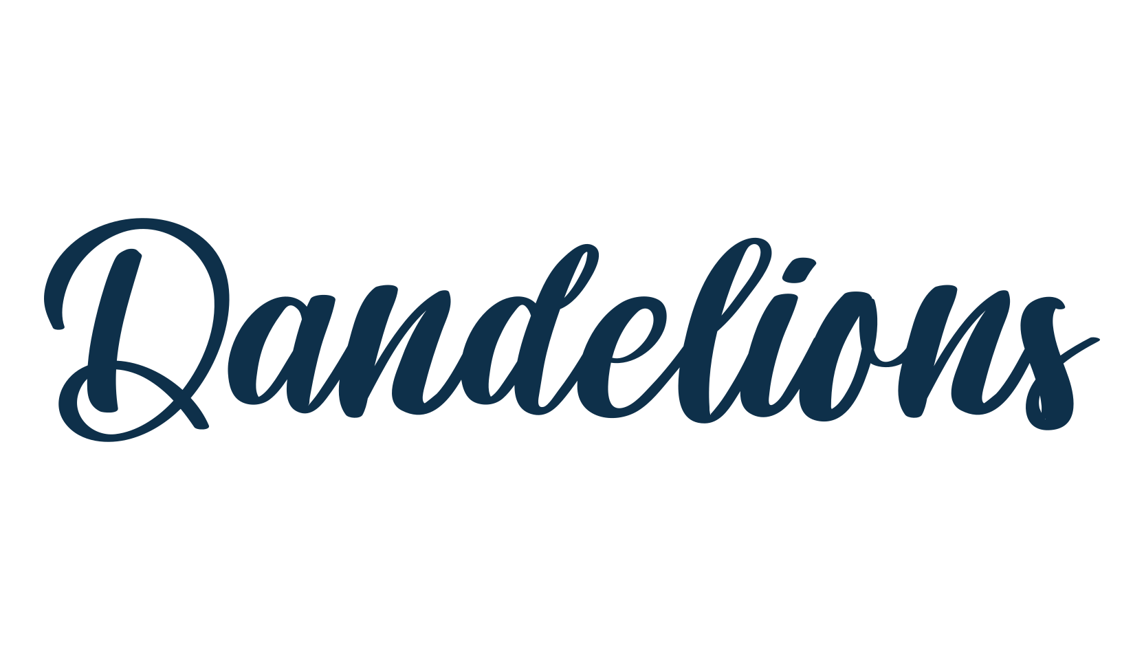 Dandelions, script handwritten fancy decorative calligraphy font preview