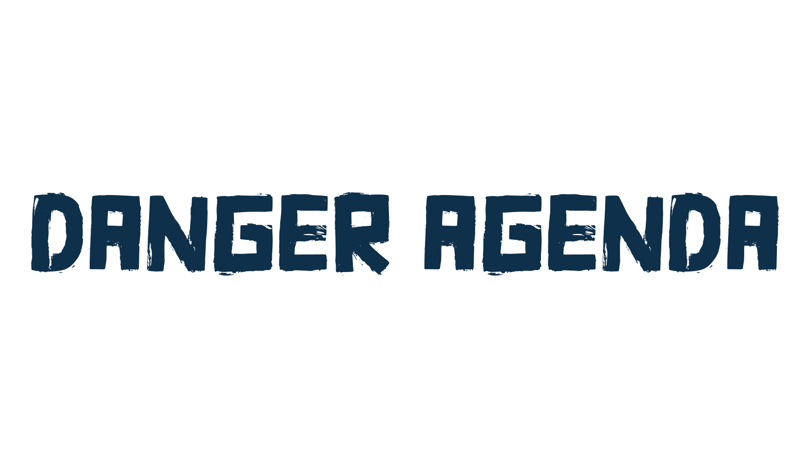 Danger Agenda, fancy eroded decorative font preview