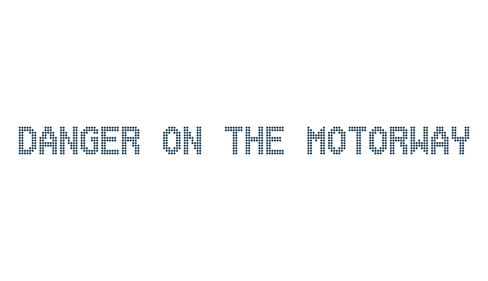 Danger on the Motorway, techno lcd sci-fi font preview