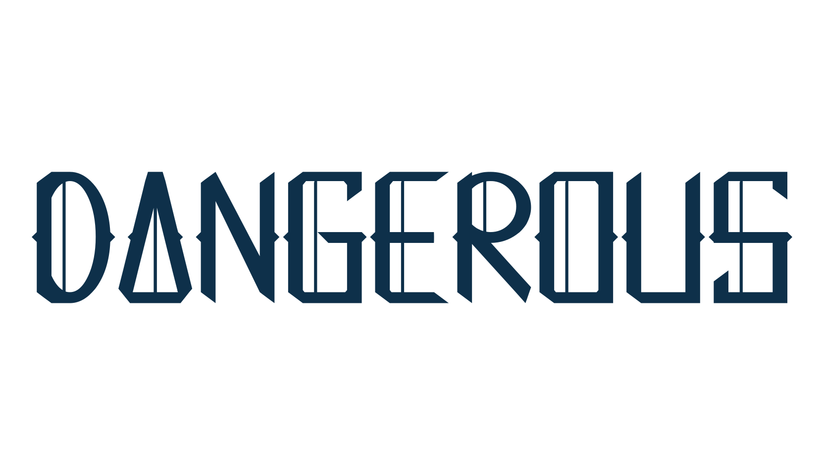 Dangerous, modern font preview
