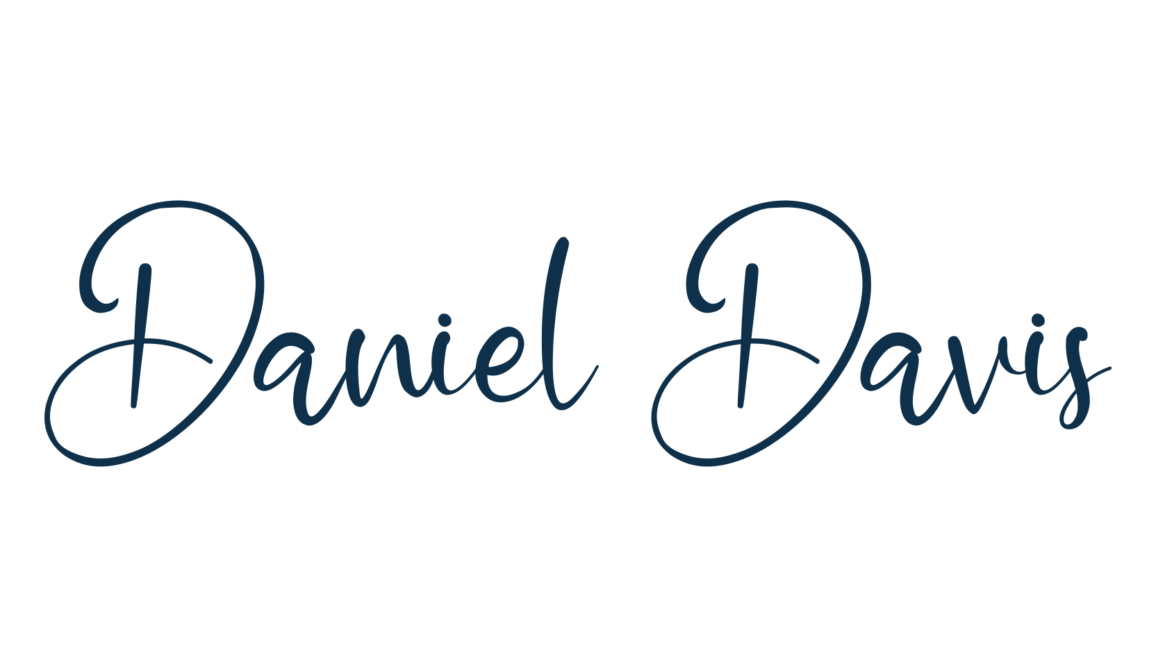 Daniel Davis, handwriting font preview