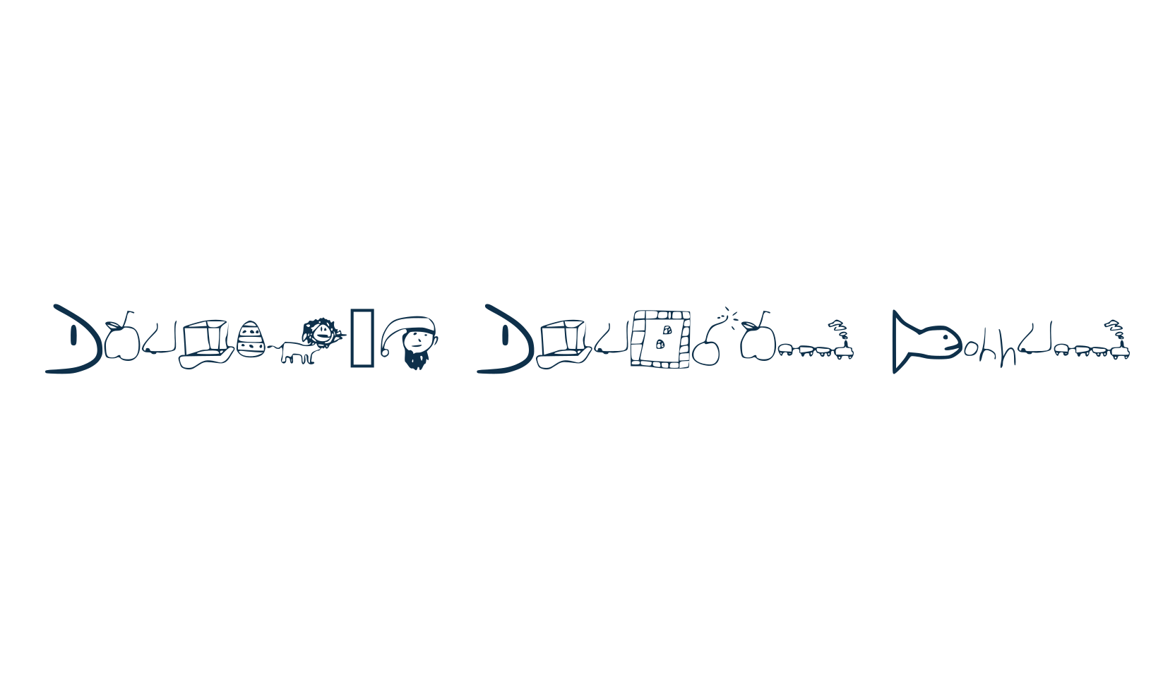 Daniel's Dingbat Font, fancy decorative font preview