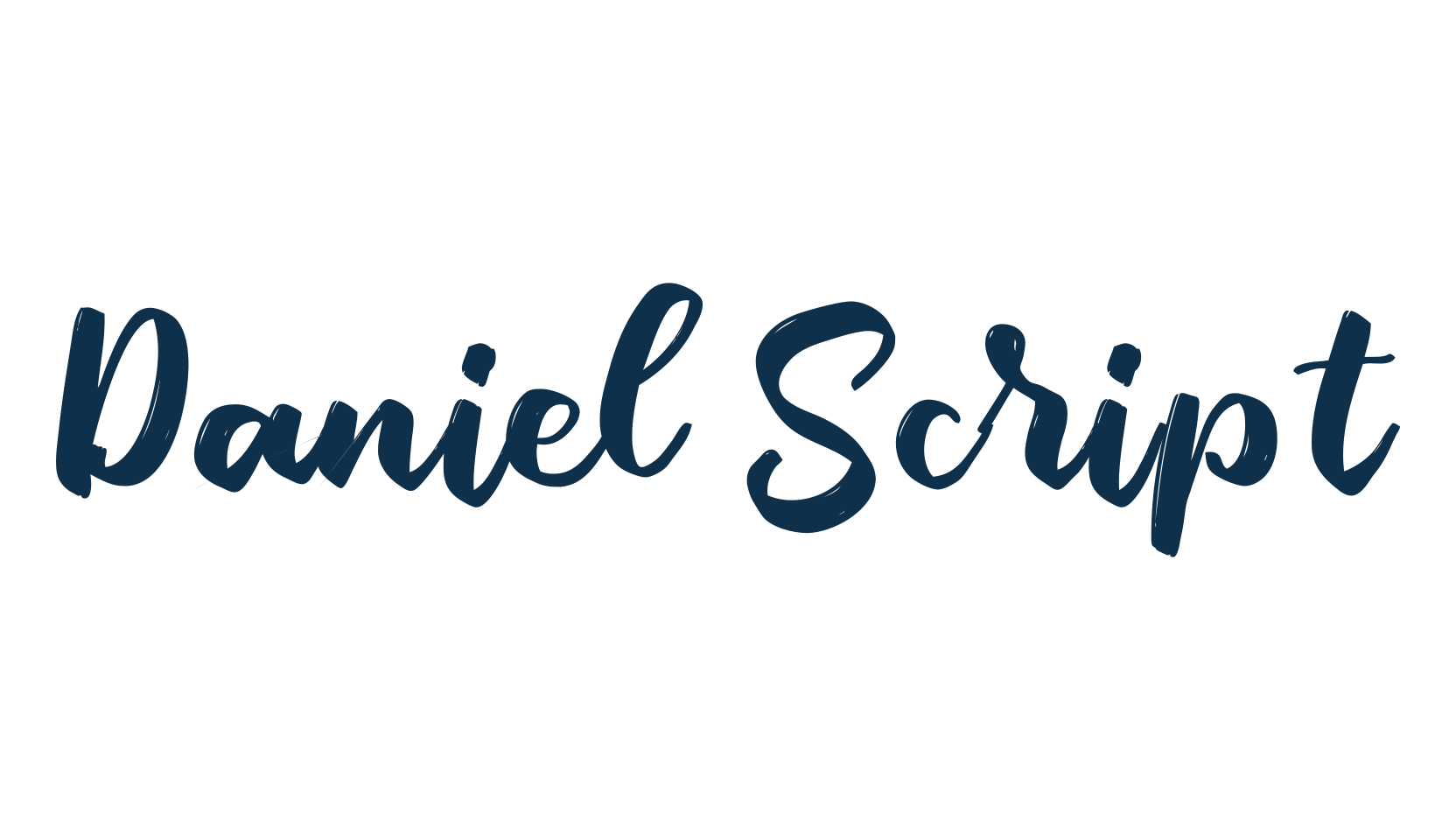 Daniel Script, brush font preview