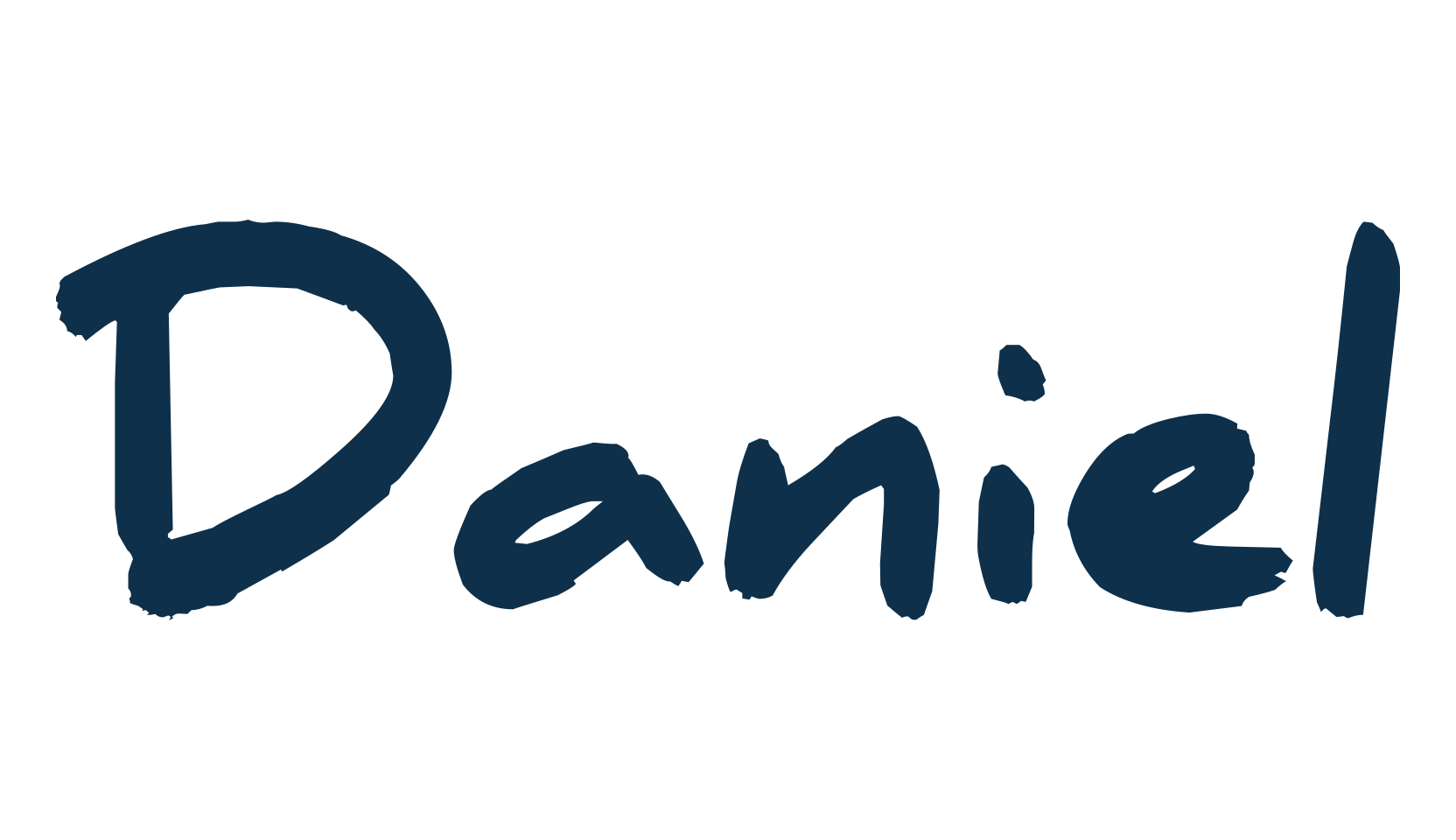 Daniel, script handwritten fancy decorative calligraphy font preview