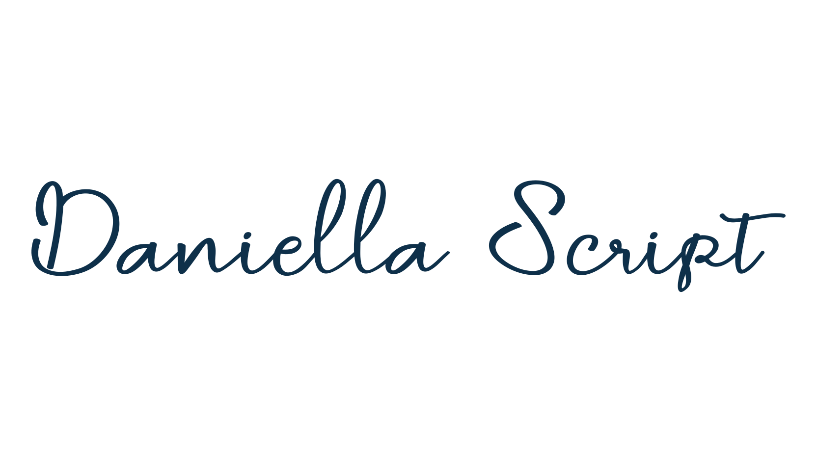 Daniella Script, script calligraphy fancy decorative font preview