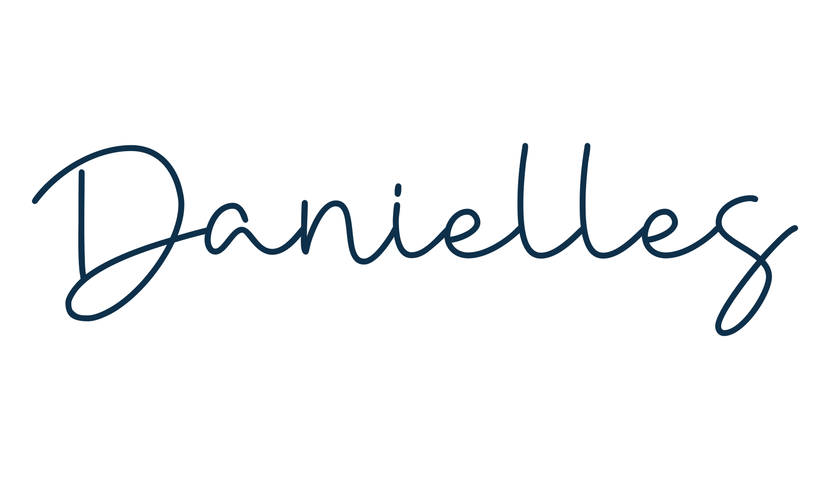 Danielles, script handwritten fancy decorative calligraphy font preview