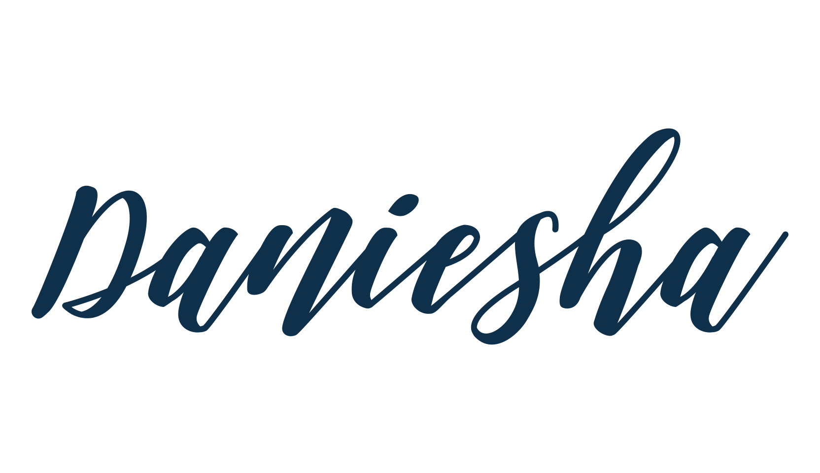 Daniesha, calligraphy font preview