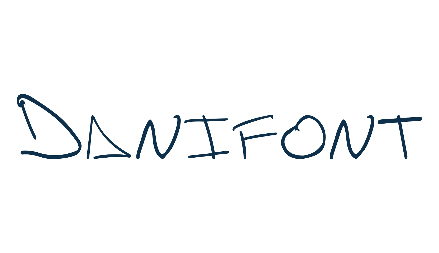 Danifont, script handwritten fancy decorative calligraphy font preview