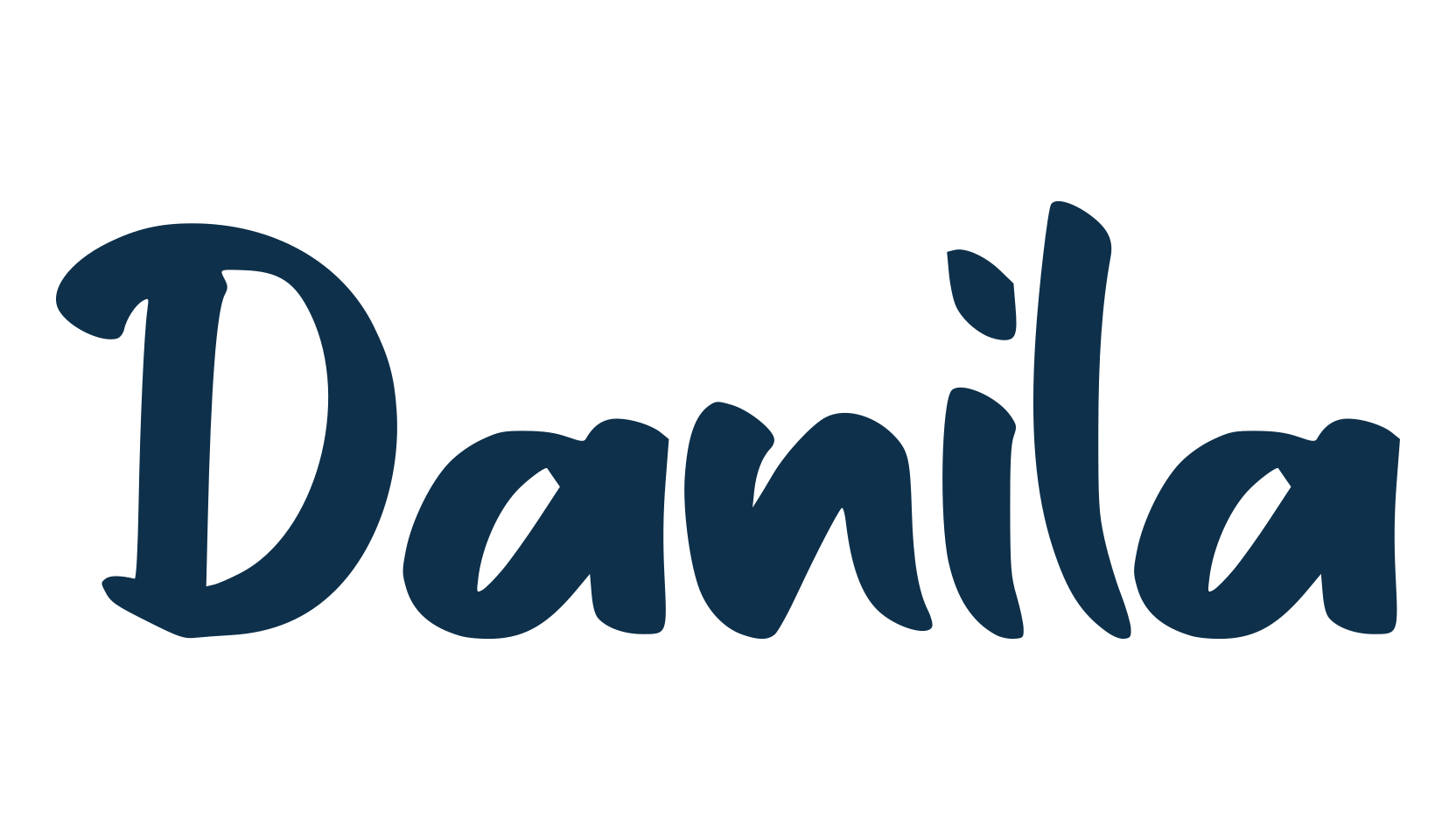 Danila, script handwritten fancy decorative calligraphy font preview