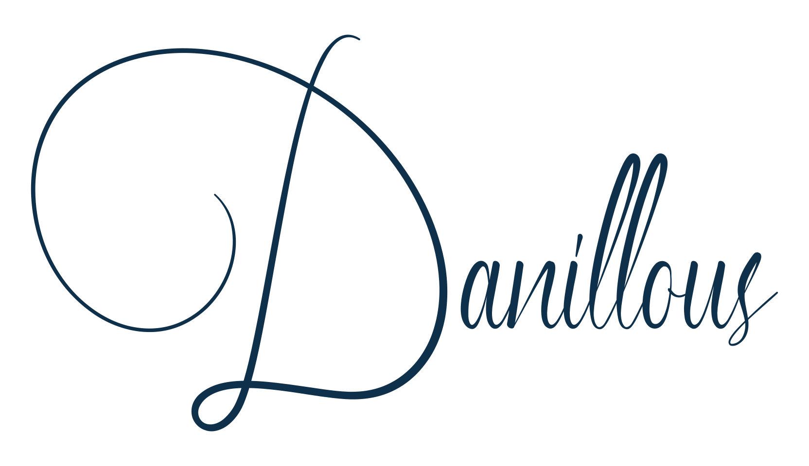 Danillous, script calligraphy fancy decorative font preview