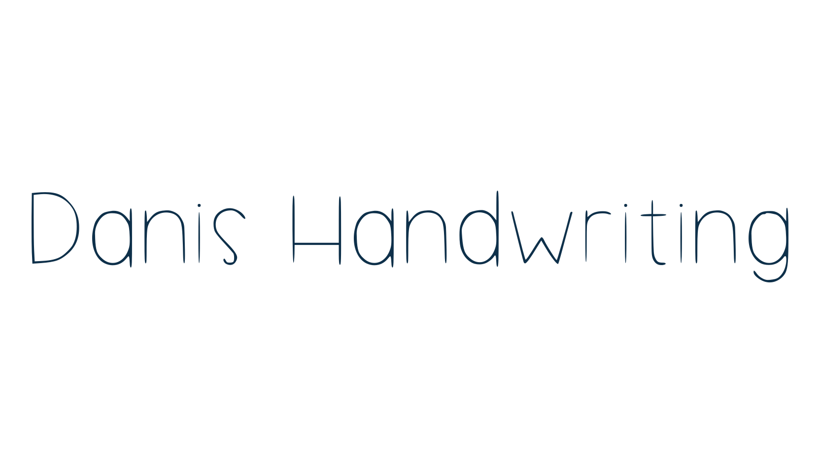 Danis Handwriting, fancy various decorative script calligraphy font preview
