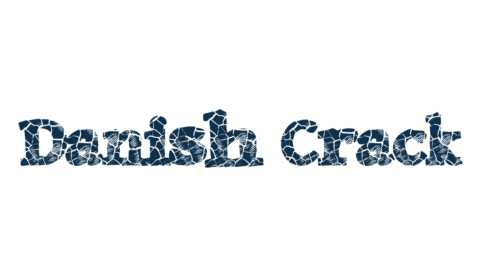 Danish Crack, destroy font preview