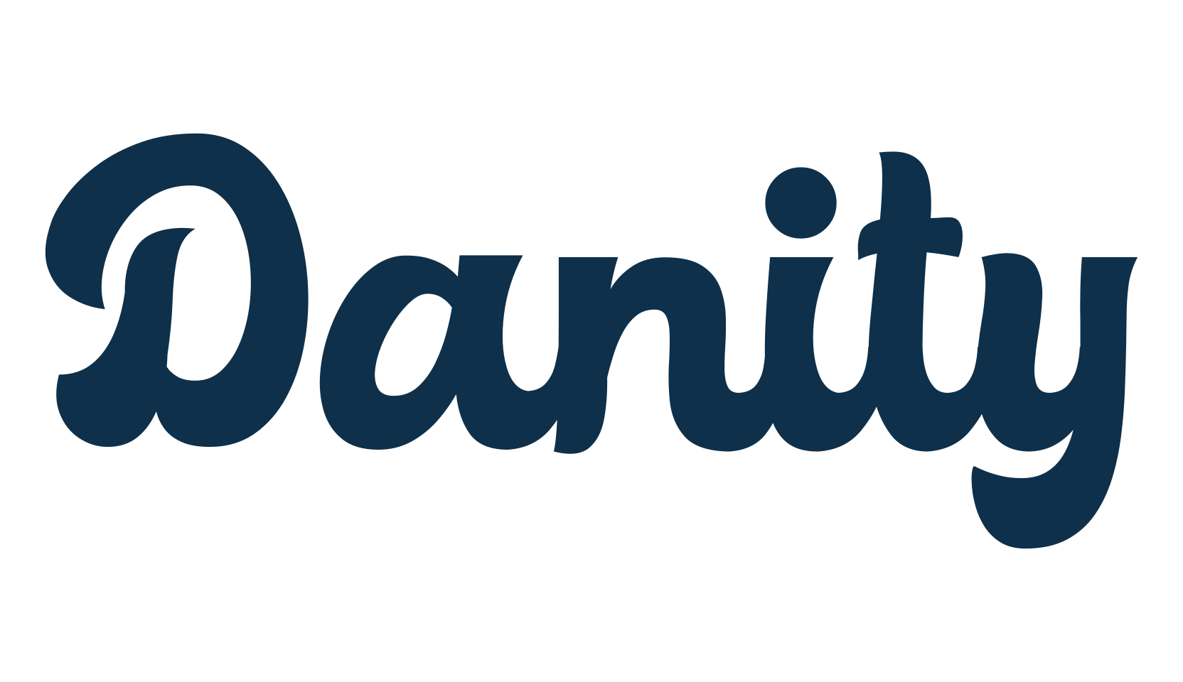 Danity, old school font preview