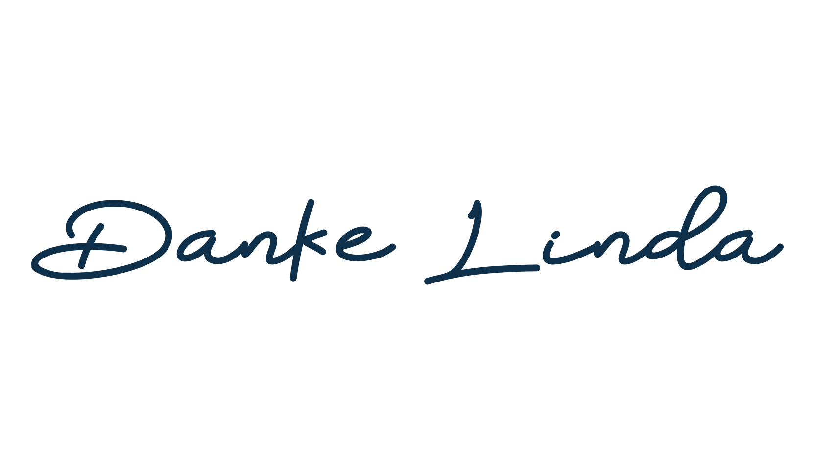 Danke Linda, script handwritten fancy decorative calligraphy font preview