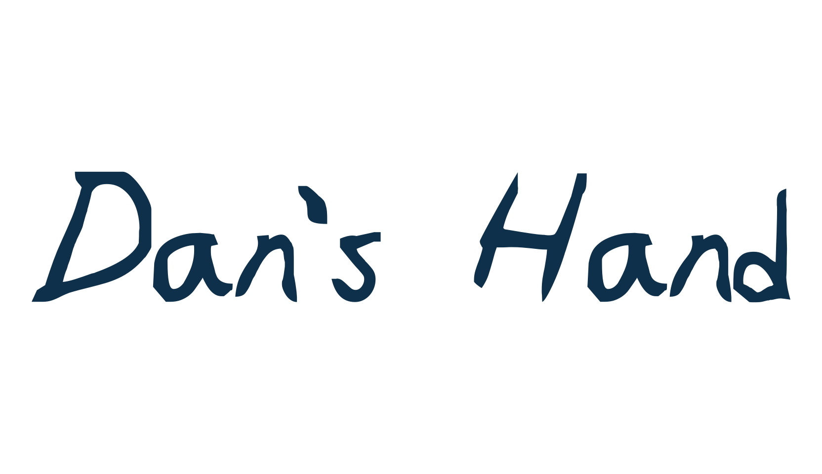 Dan's Hand, script handwritten fancy decorative calligraphy font preview