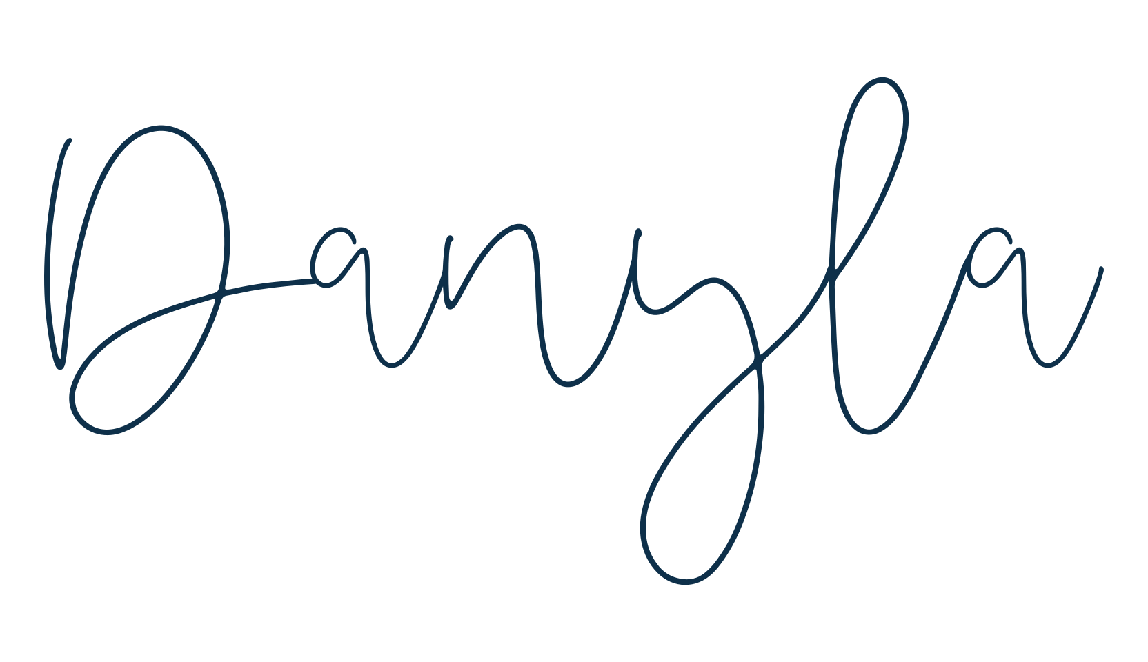 Danyla, handwriting font preview