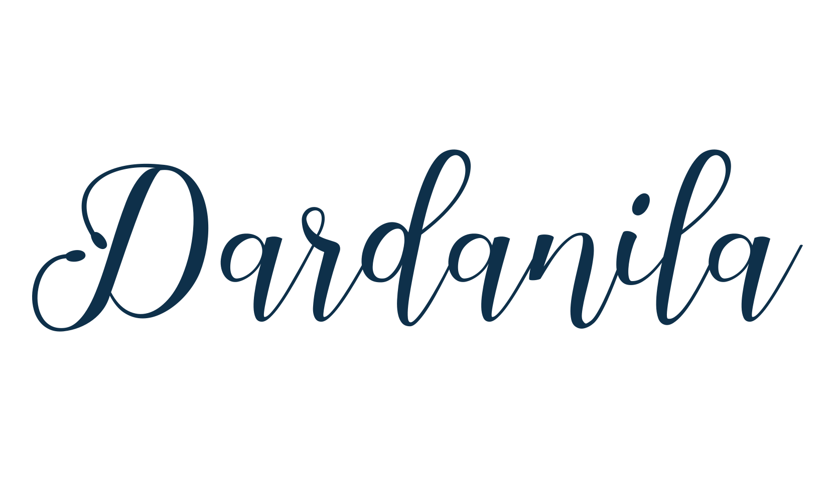 Dardanila, script calligraphy fancy decorative font preview