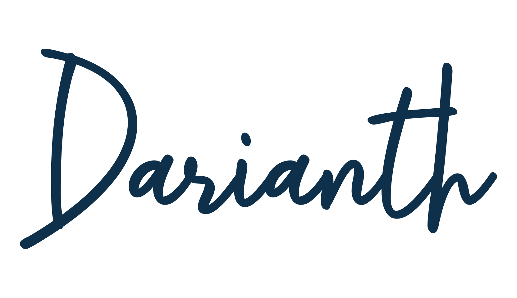 Darianth, handwriting font preview