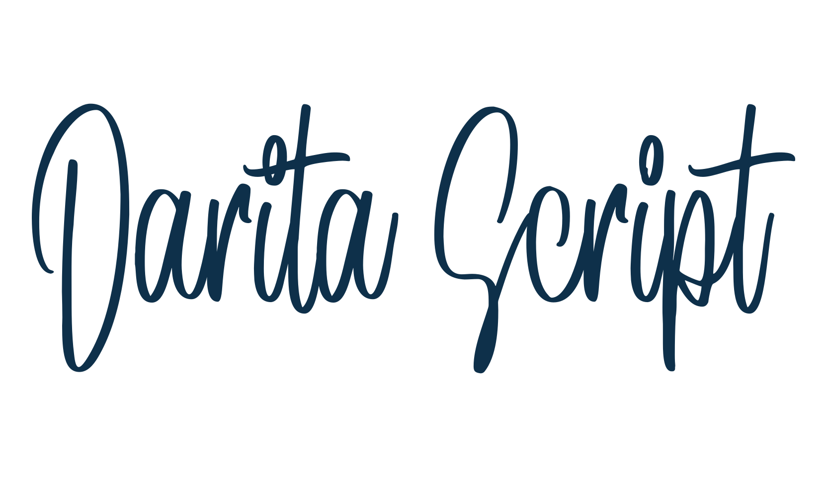 Darita Script, handwriting font preview
