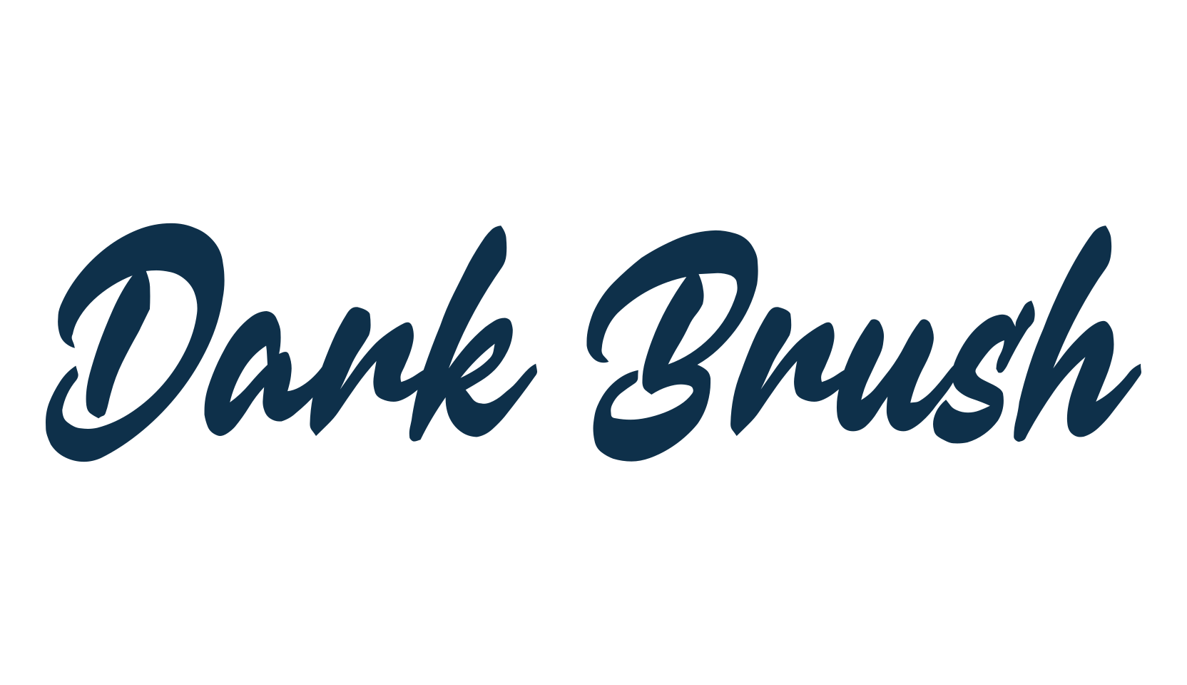 Dark Brush, brush font preview