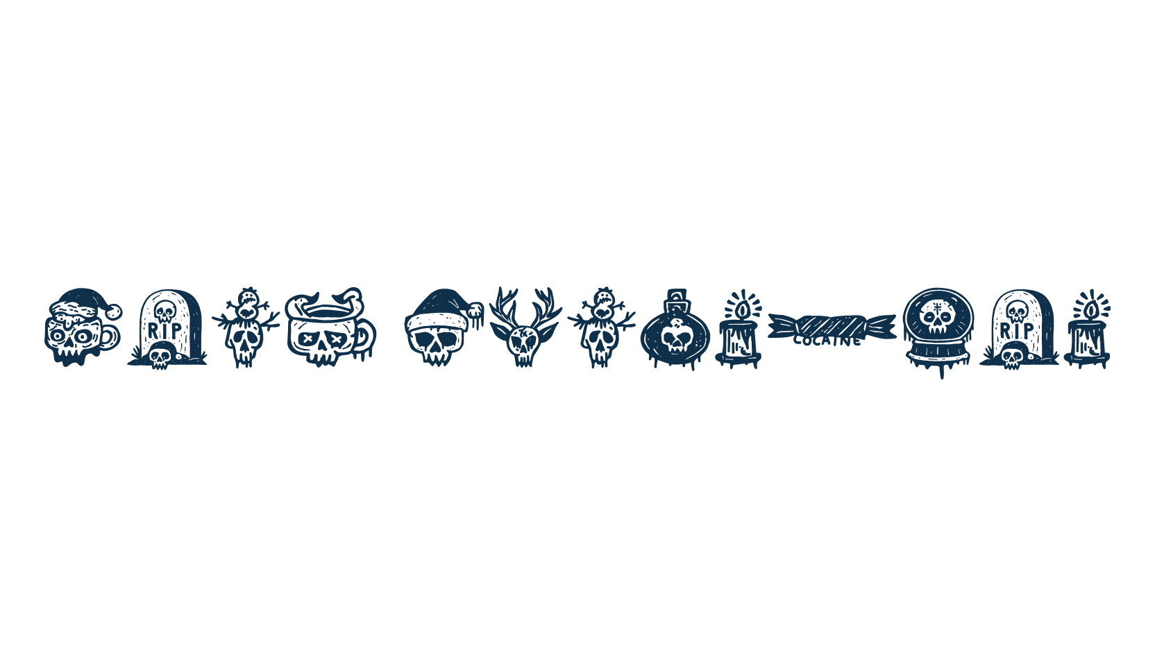 Dark Christmas (dark-christmas), fancy decorative font preview