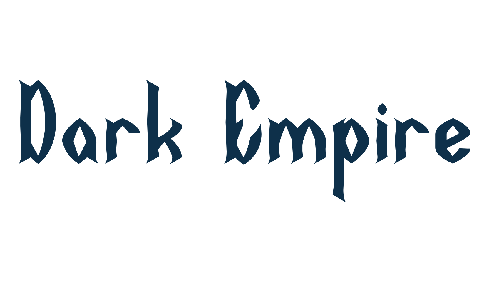 Dark Empire, modern font preview