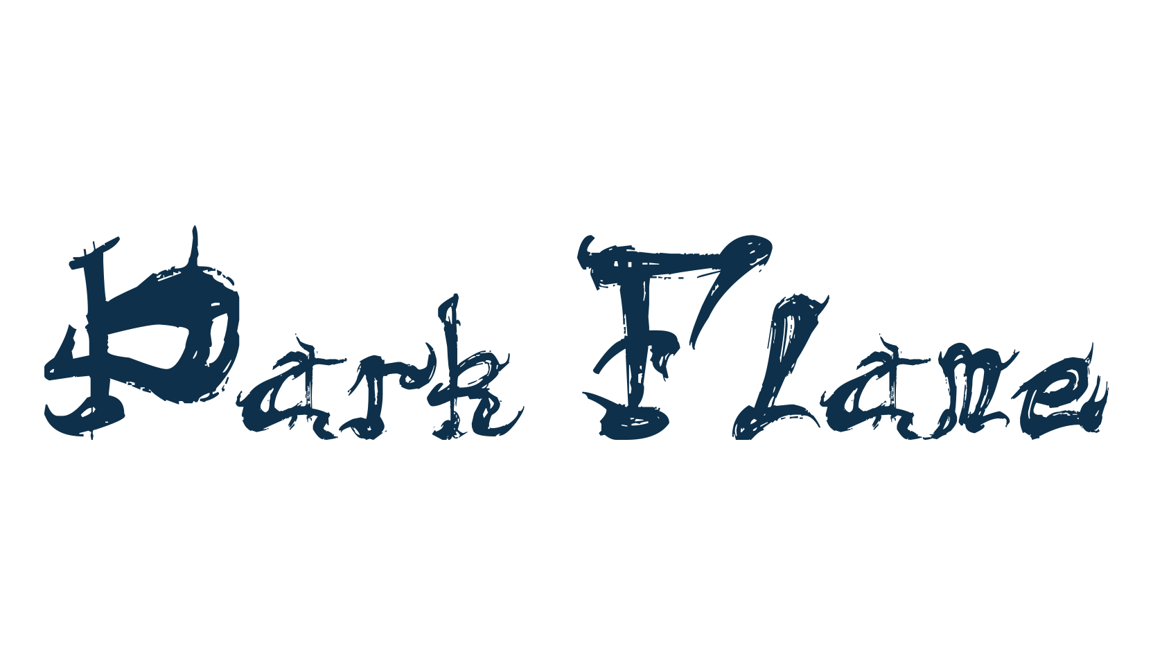 Dark Flame, script trash fancy decorative calligraphy font preview