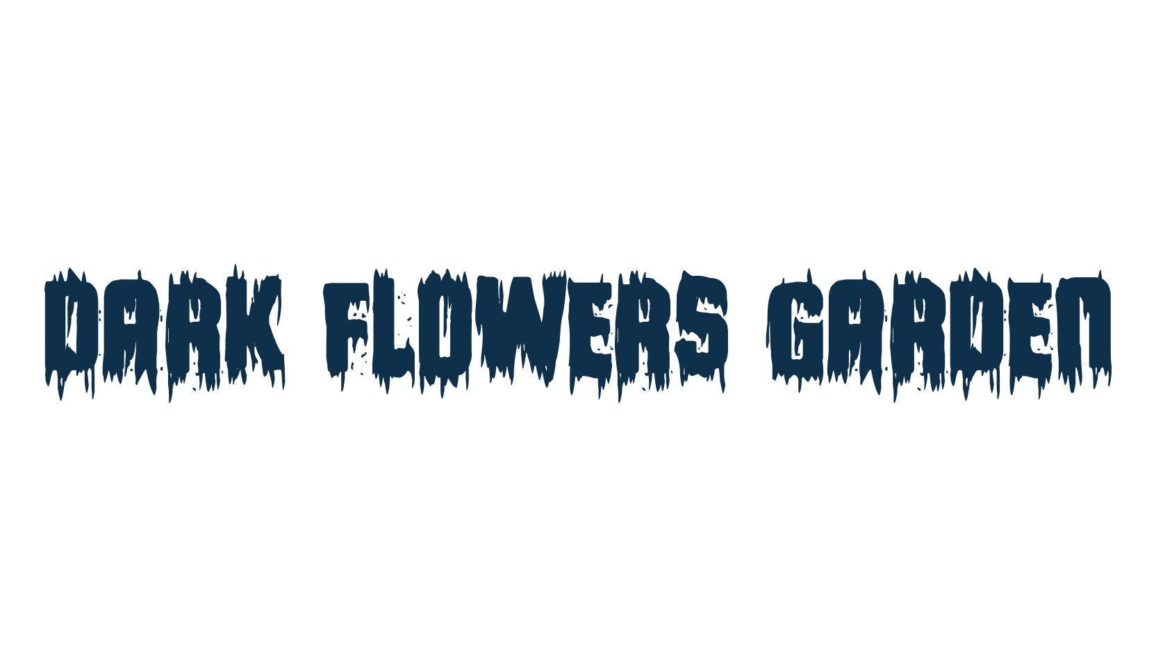 Dark Flowers Garden, holiday halloween fancy decorative horror font preview