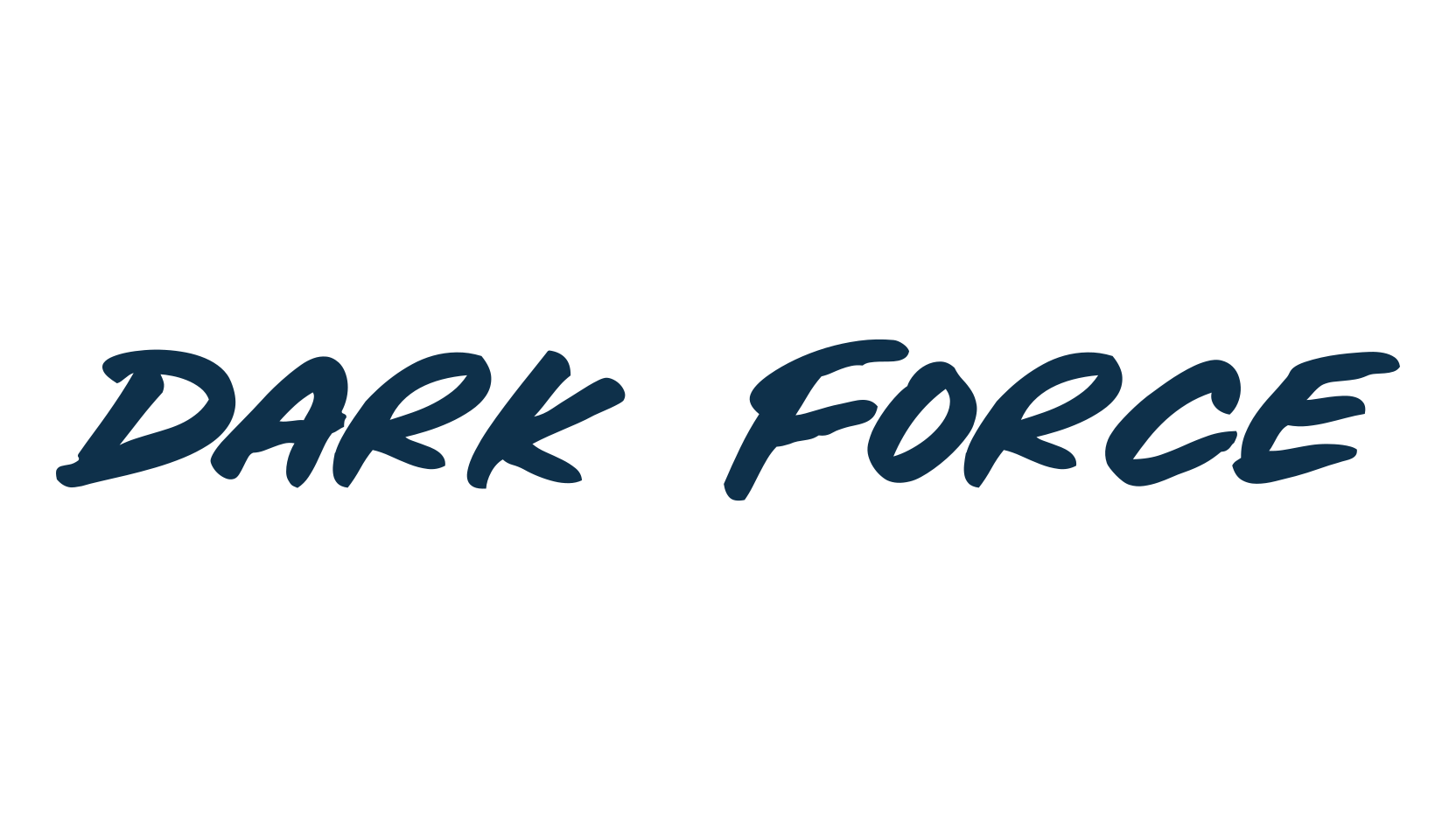 Dark Force, brush font preview