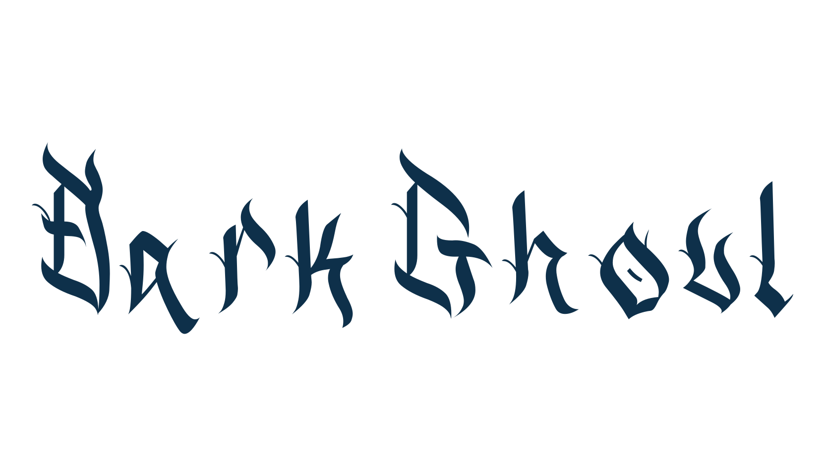 Dark Ghoul, gothic modern font preview