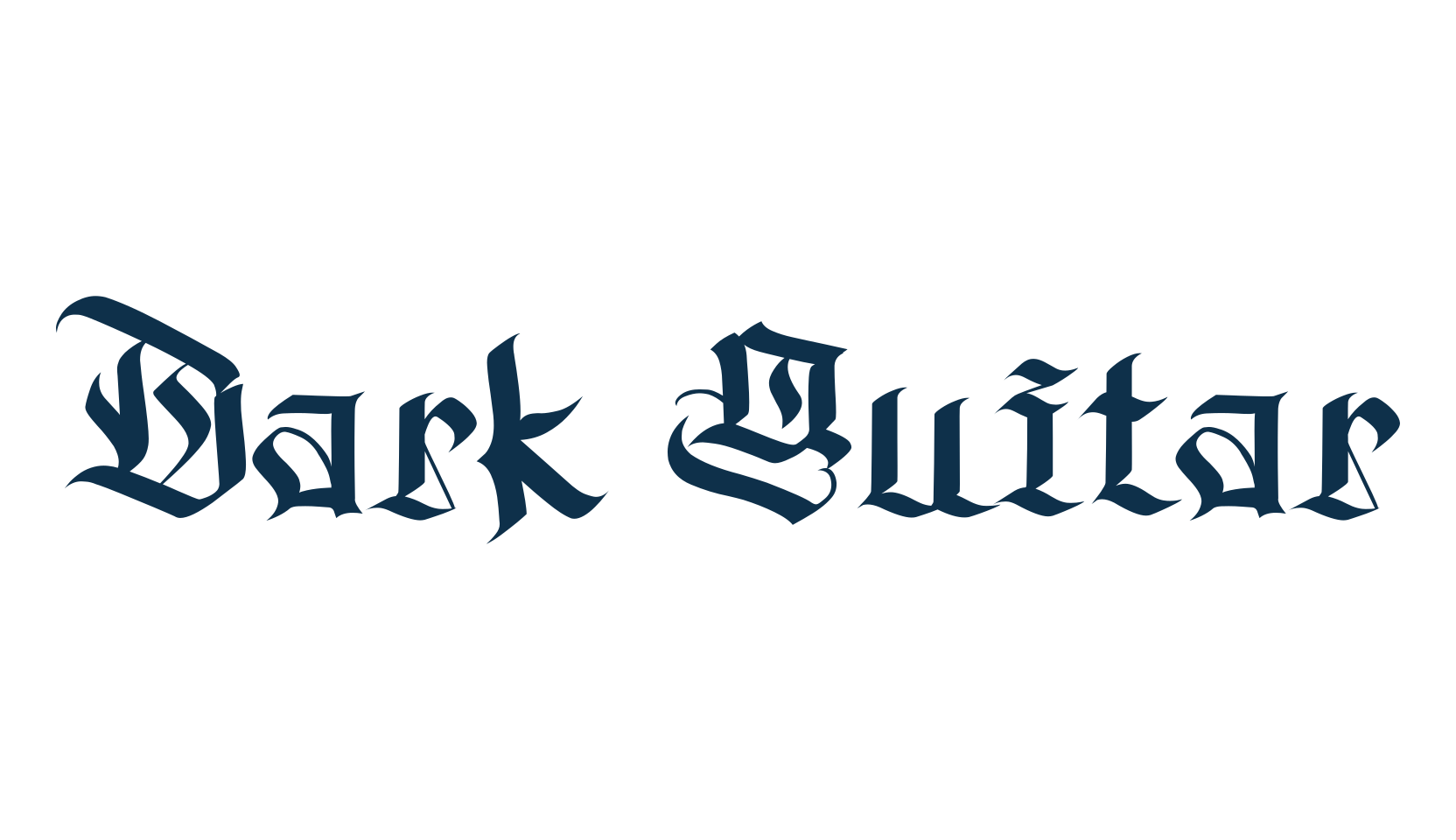 Dark Guitar, gothic medieval font preview