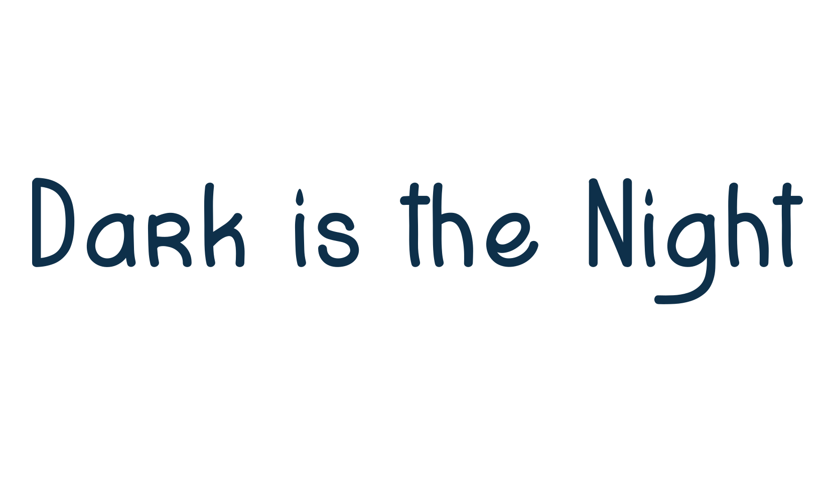 Dark is the Night, fancy decorative font preview