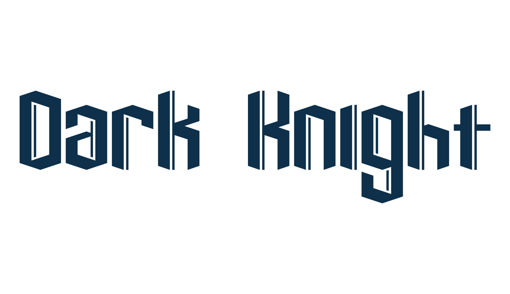 Dark Knight, gothic modern font preview
