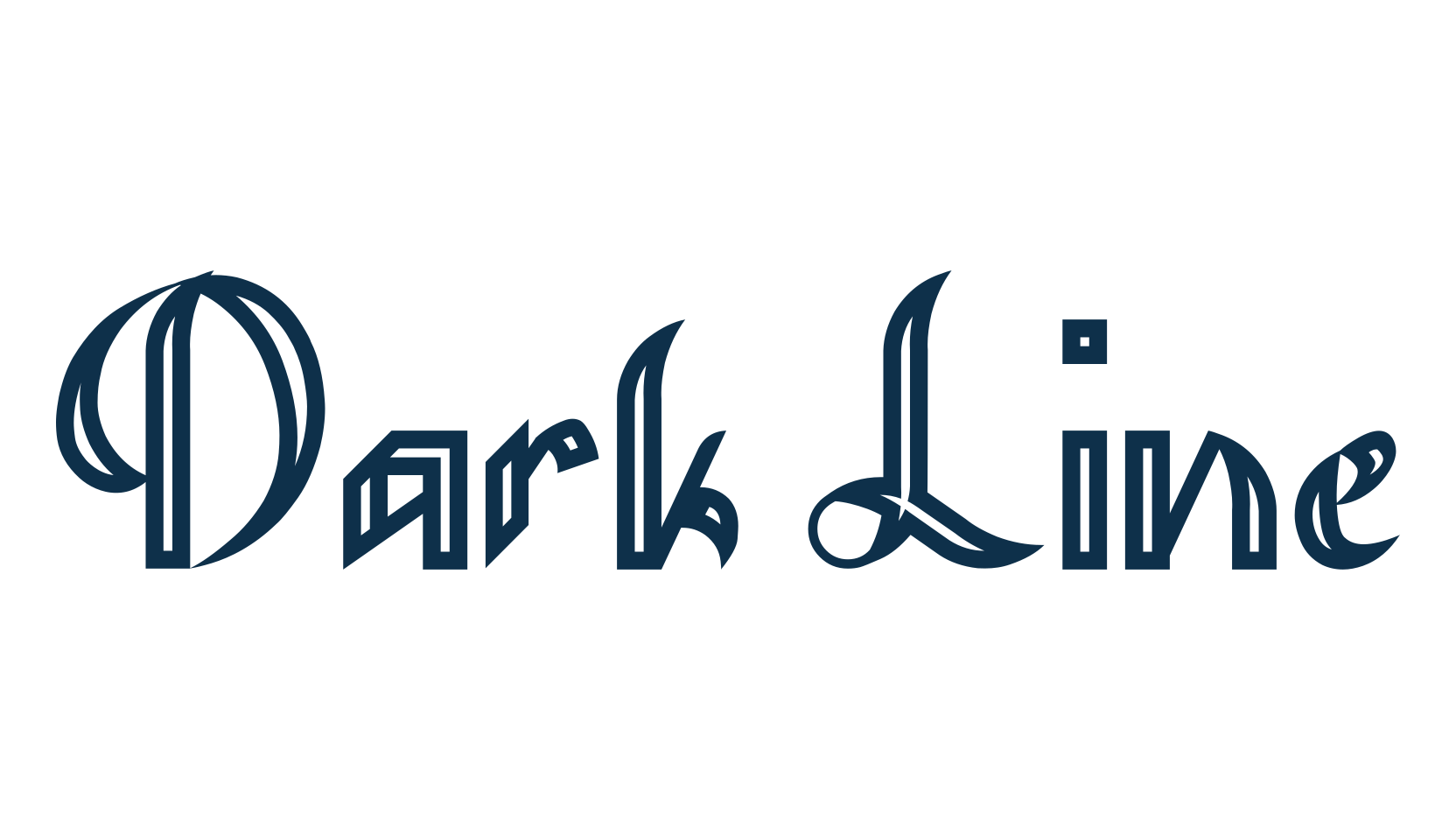 Dark Line, modern font preview