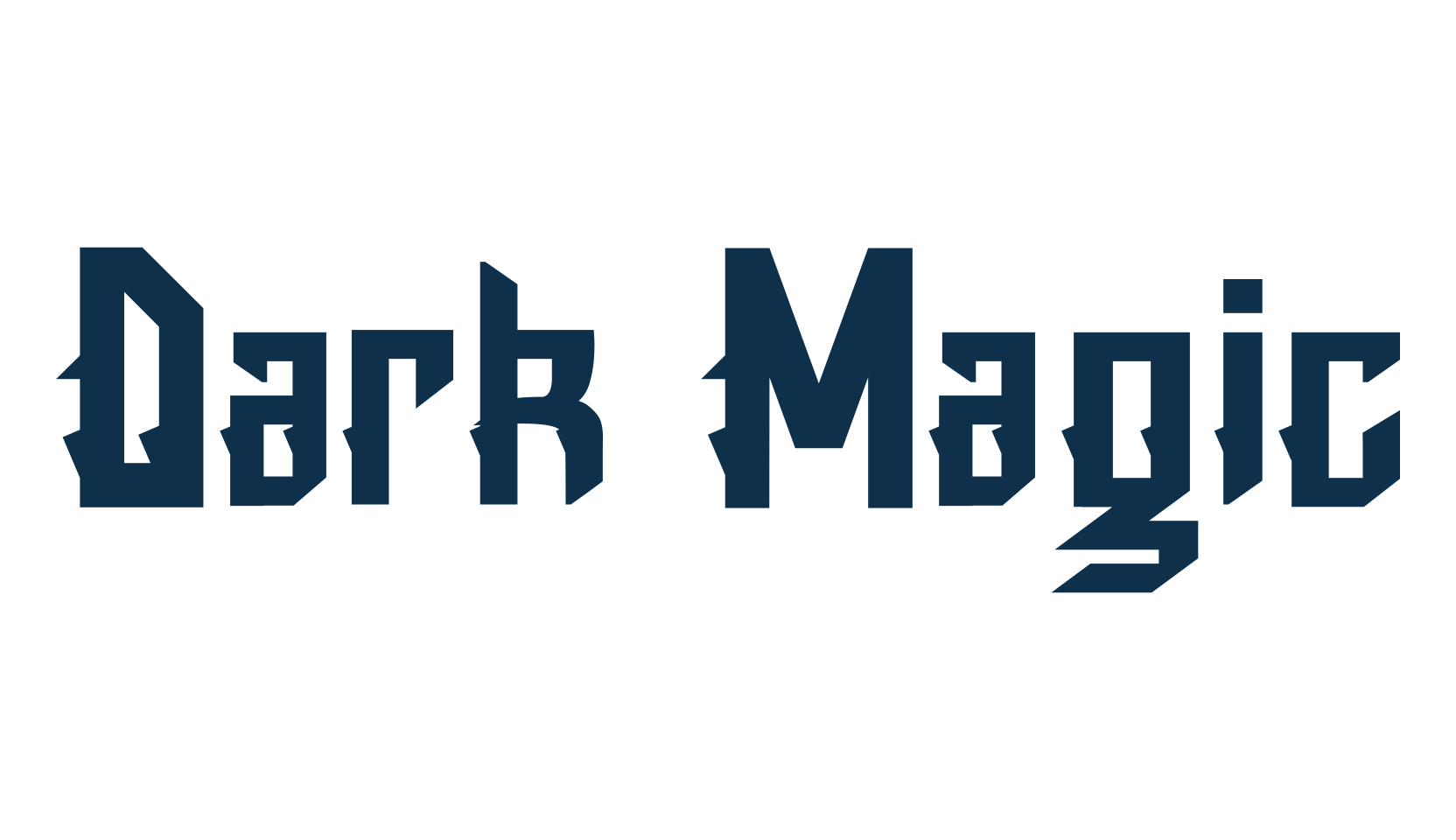 Dark Magic, modern font preview