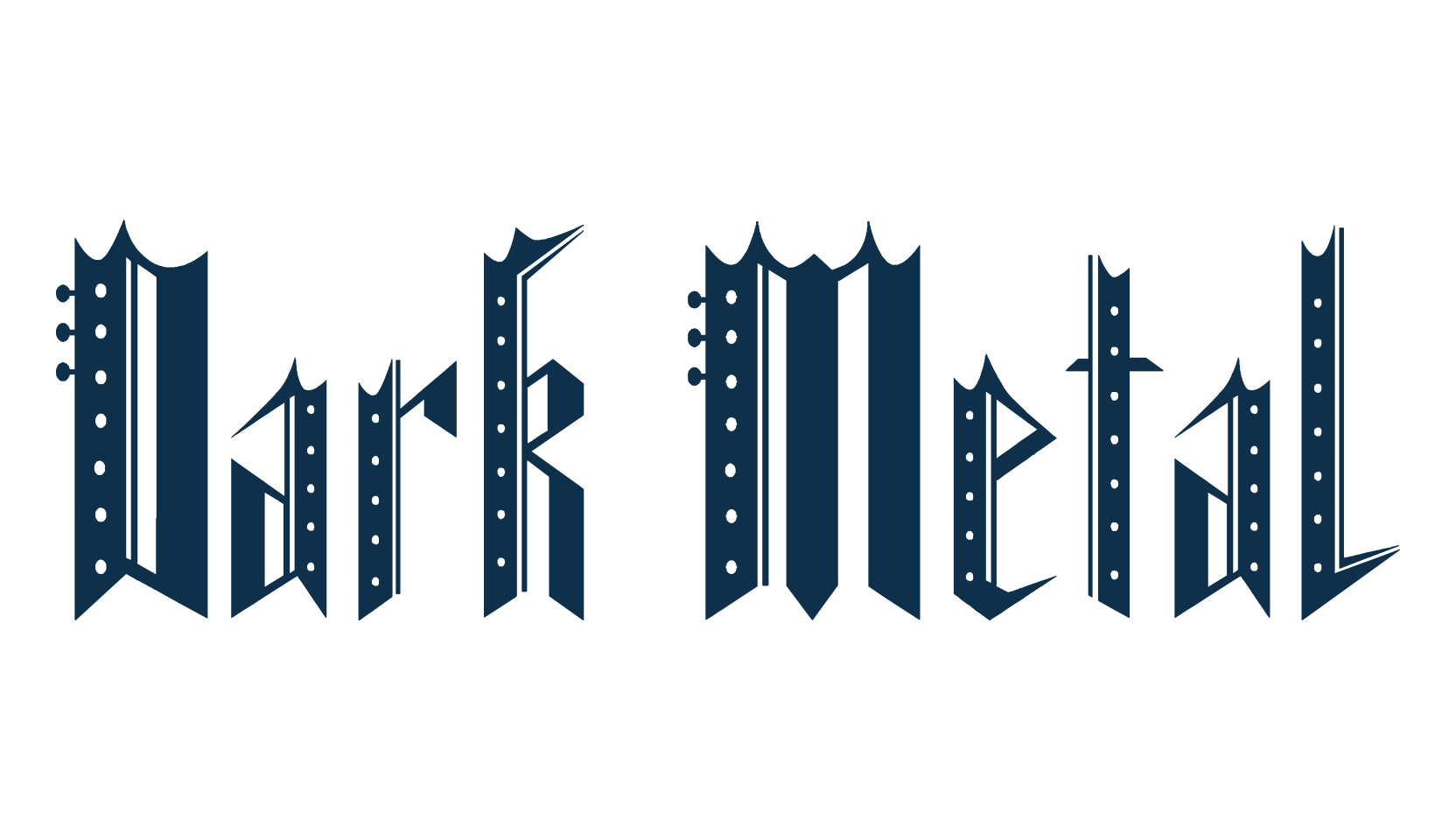 Dark Metal, modern font preview