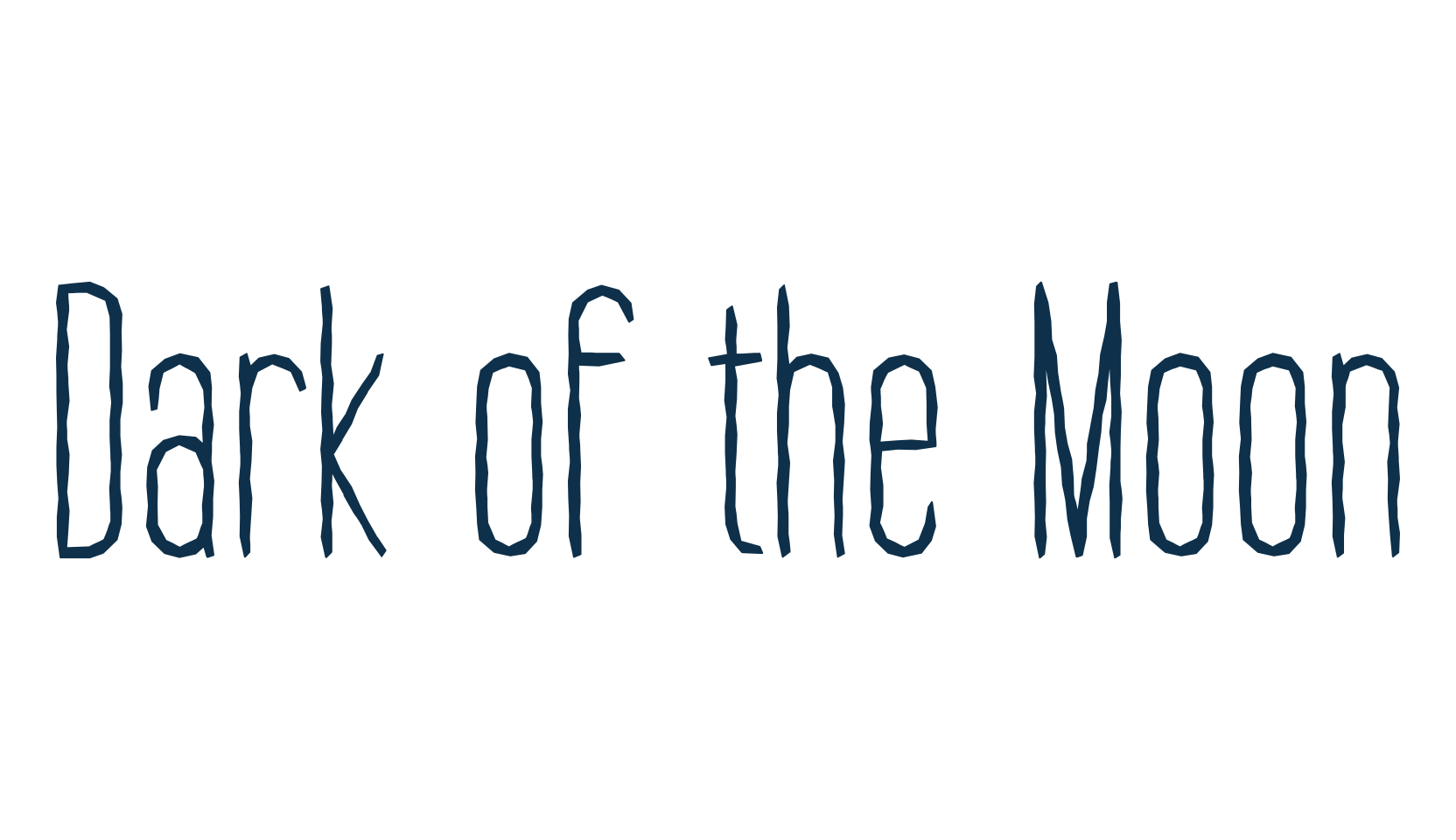Dark of the Moon, fancy eroded decorative font preview
