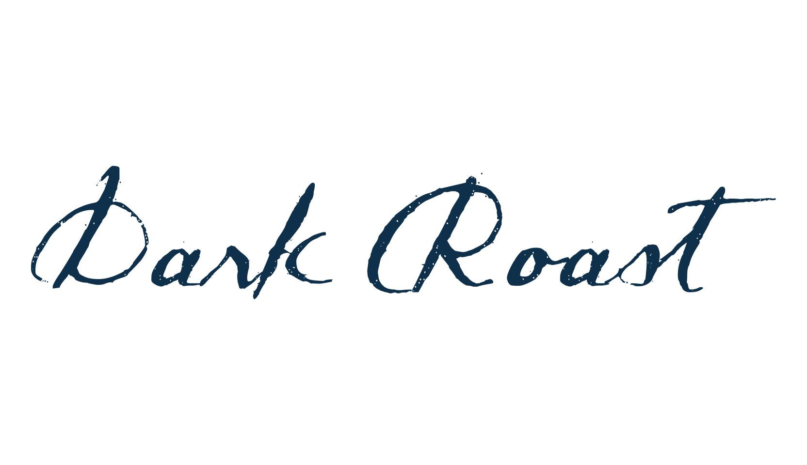 Dark Roast, brush font preview