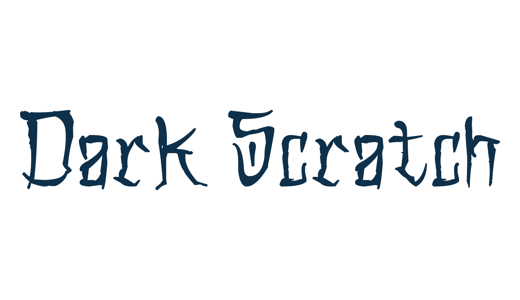 Dark Scratch, holiday halloween fancy decorative horror font preview