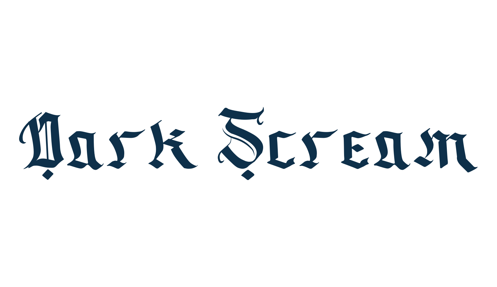 Dark Scream, modern font preview
