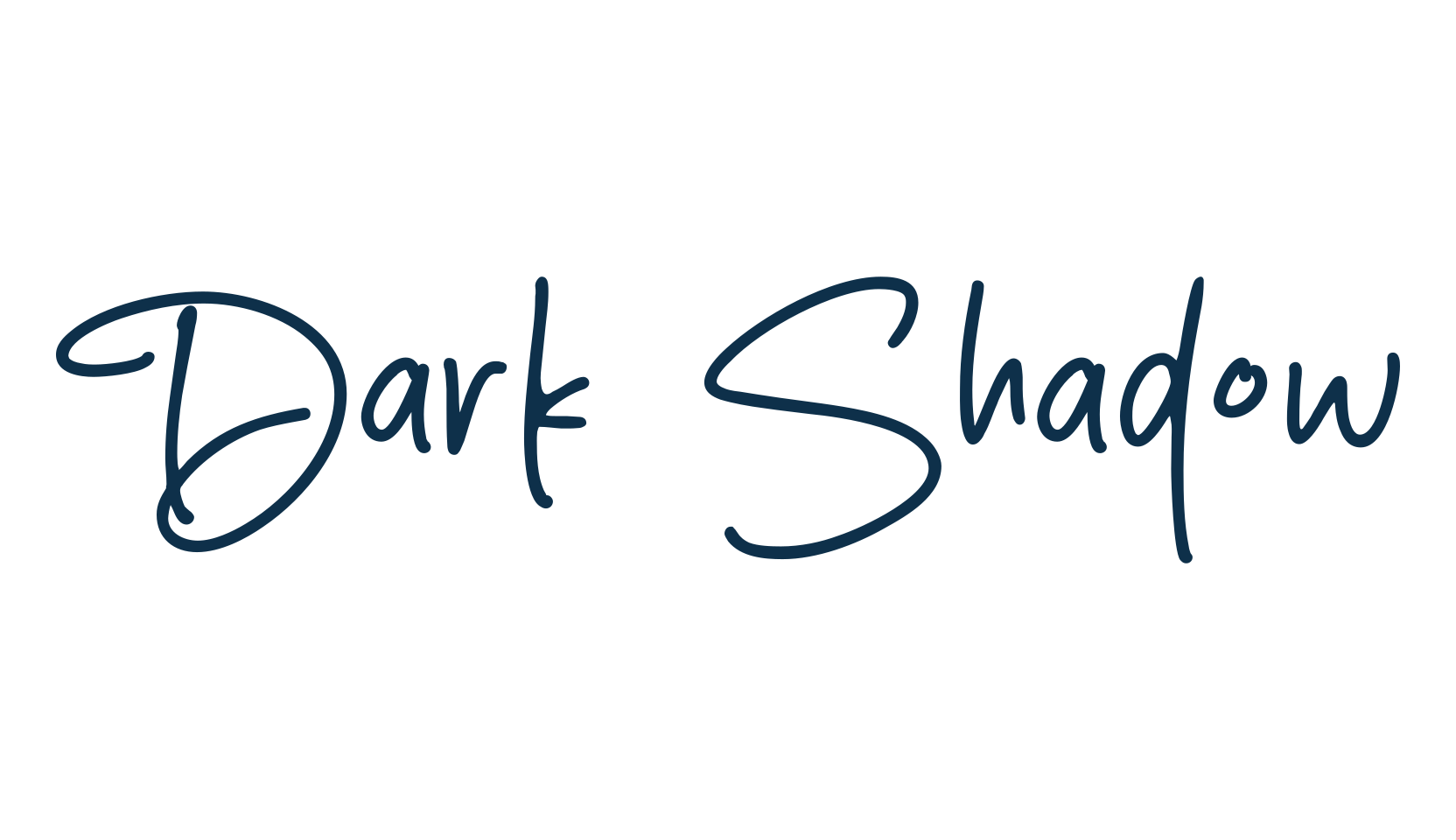Dark Shadow, handwriting font preview