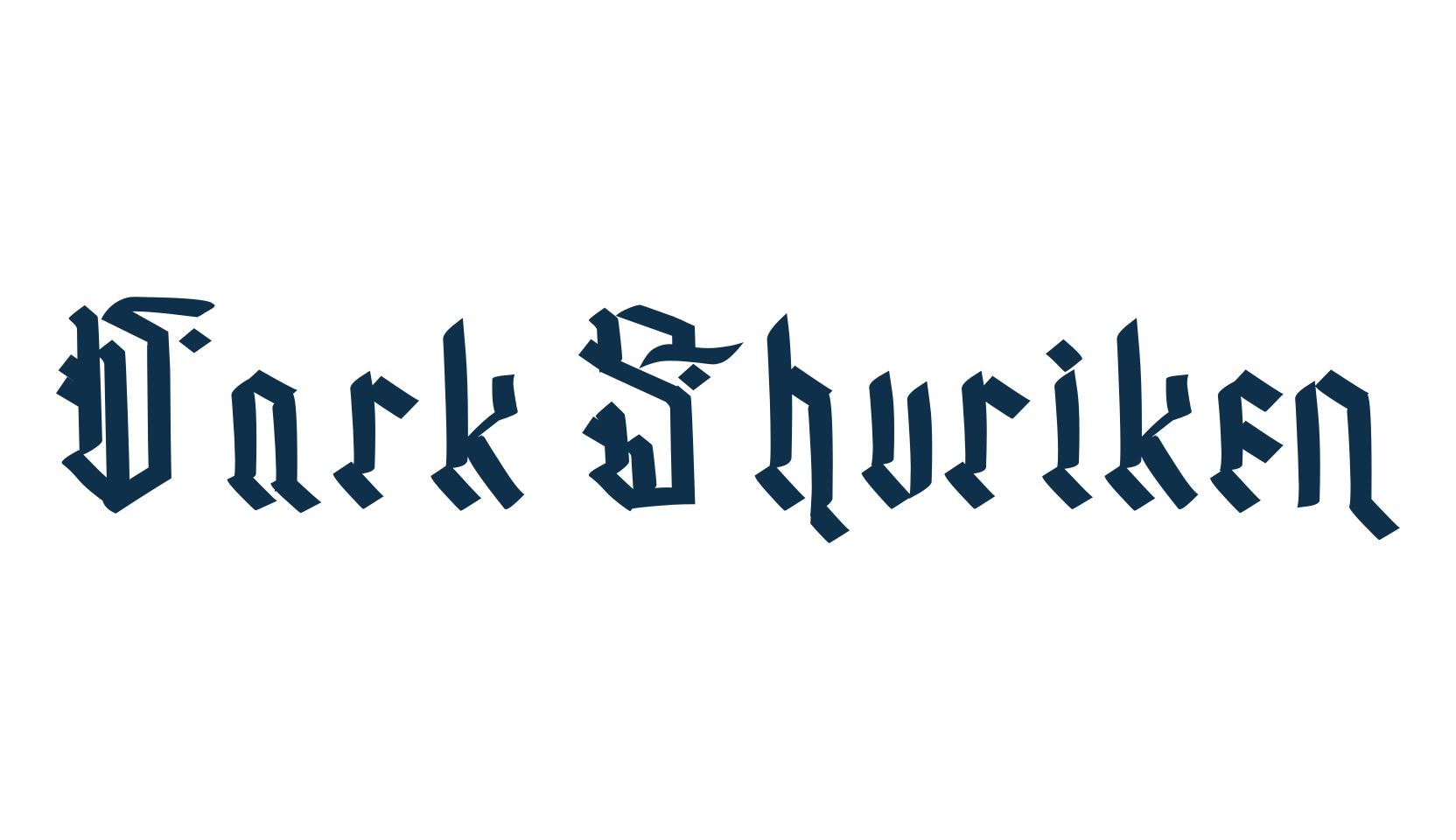 Dark Shuriken, gothic modern font preview