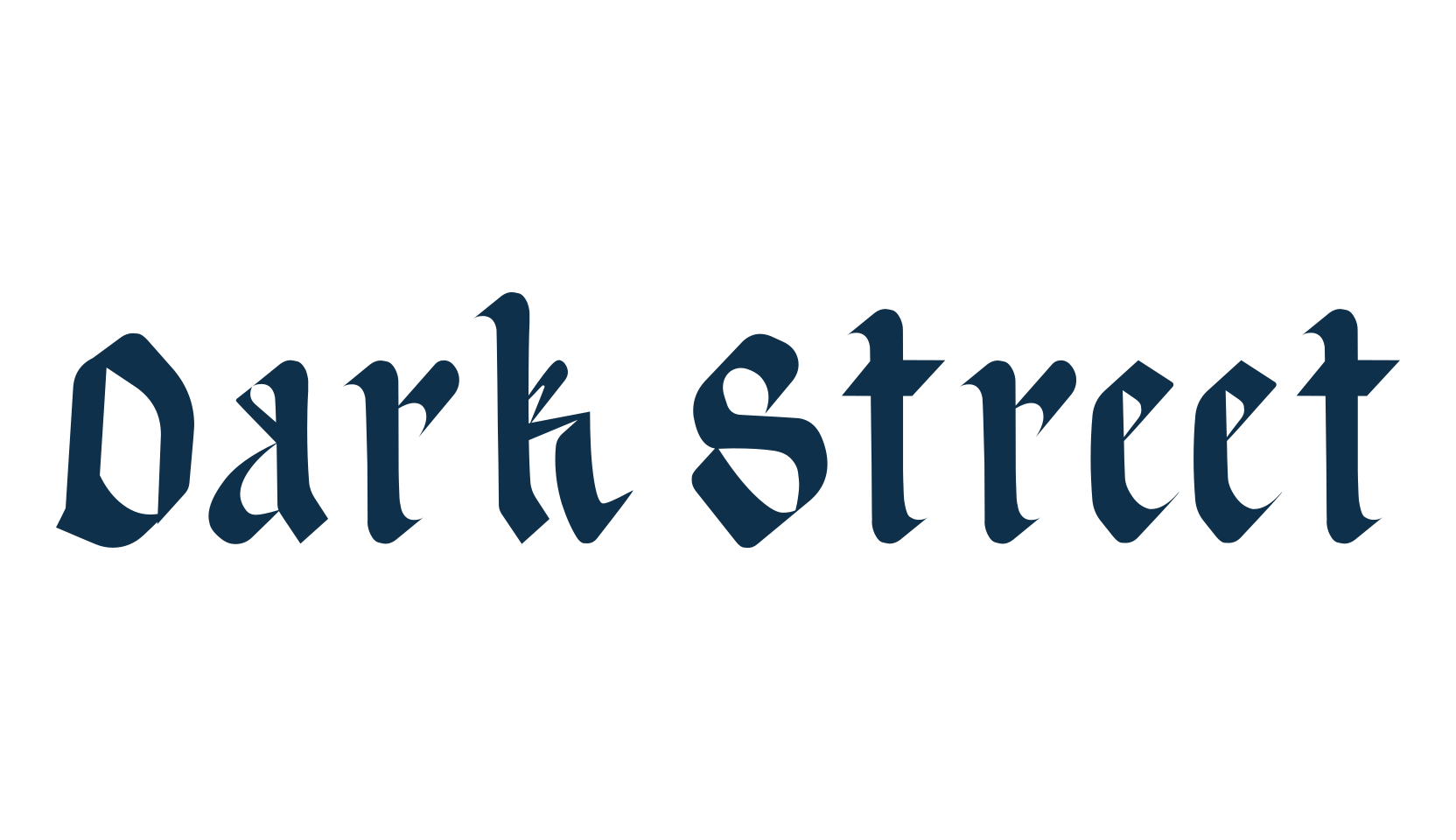 Dark Street, modern font preview