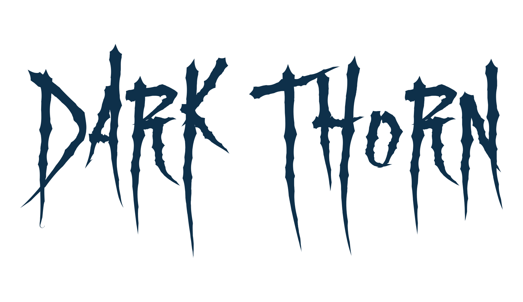 Dark Thorn, holiday halloween fancy decorative horror font preview