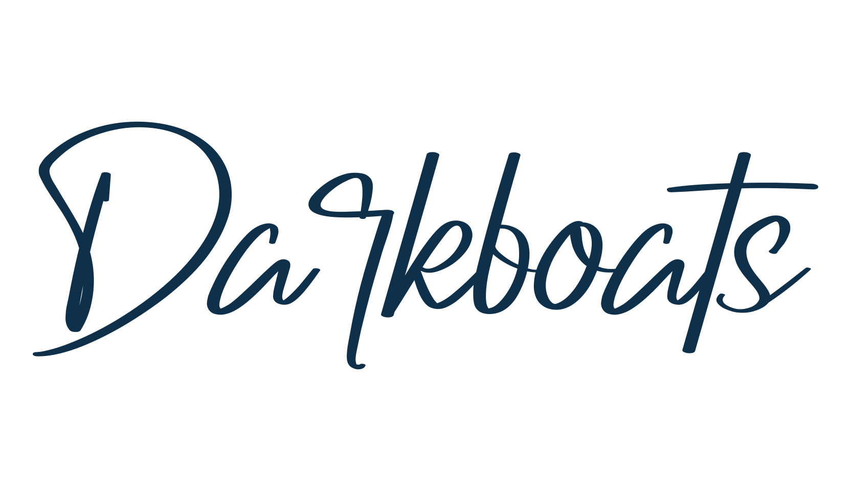 Darkboats, fancy various decorative script calligraphy font preview
