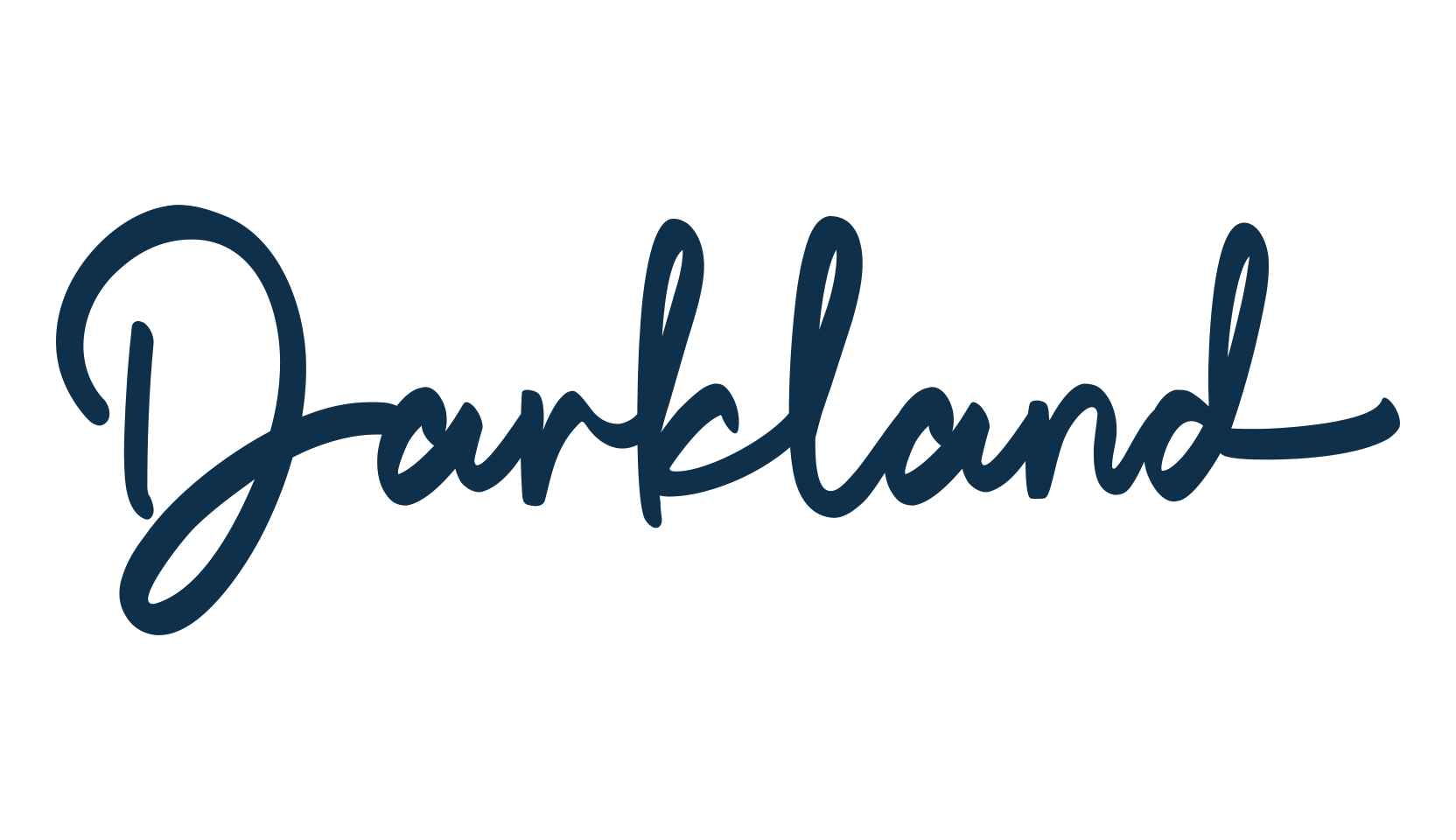 Darkland, script handwritten fancy decorative calligraphy font preview