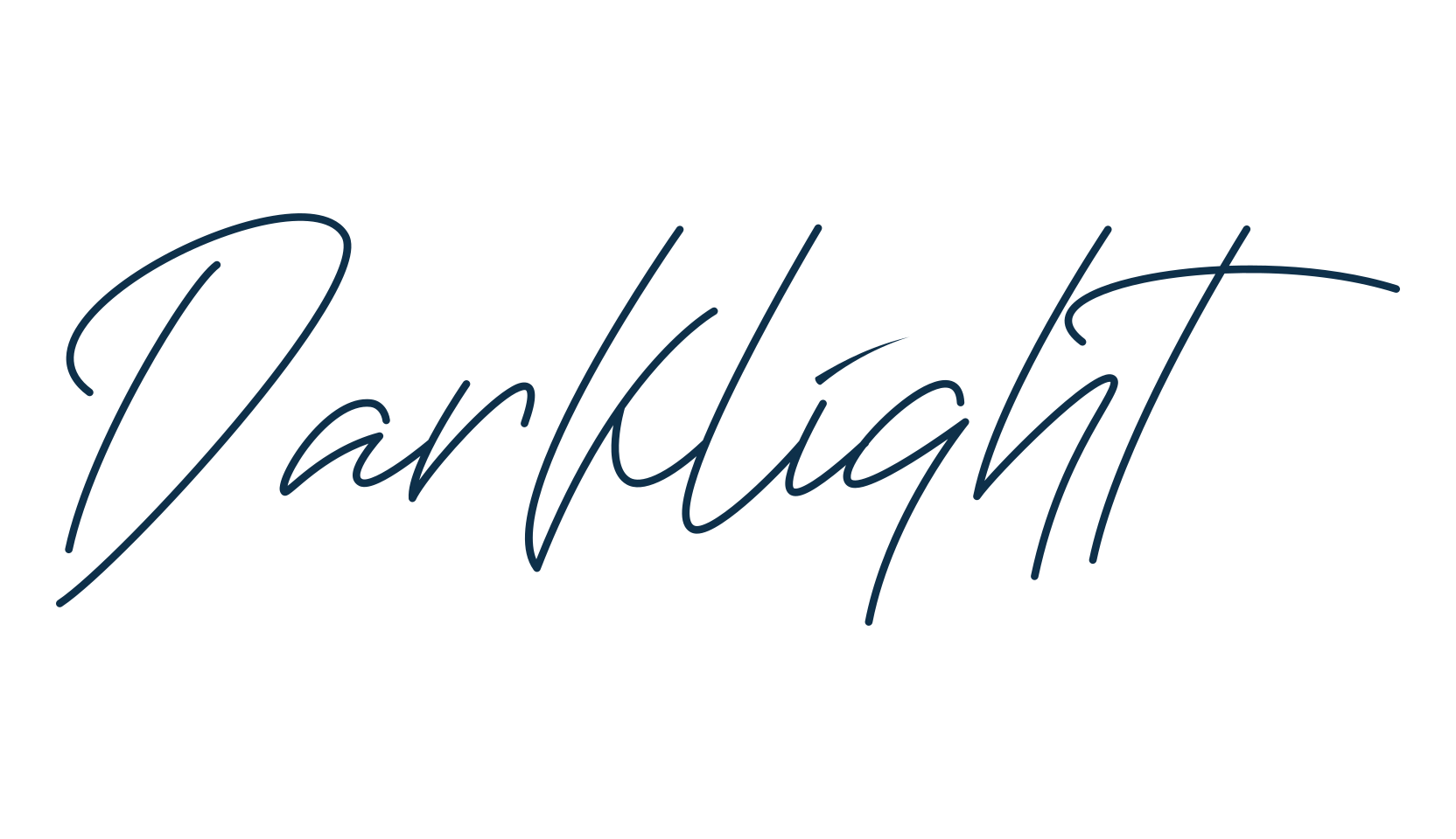 Darklight, handwriting font preview