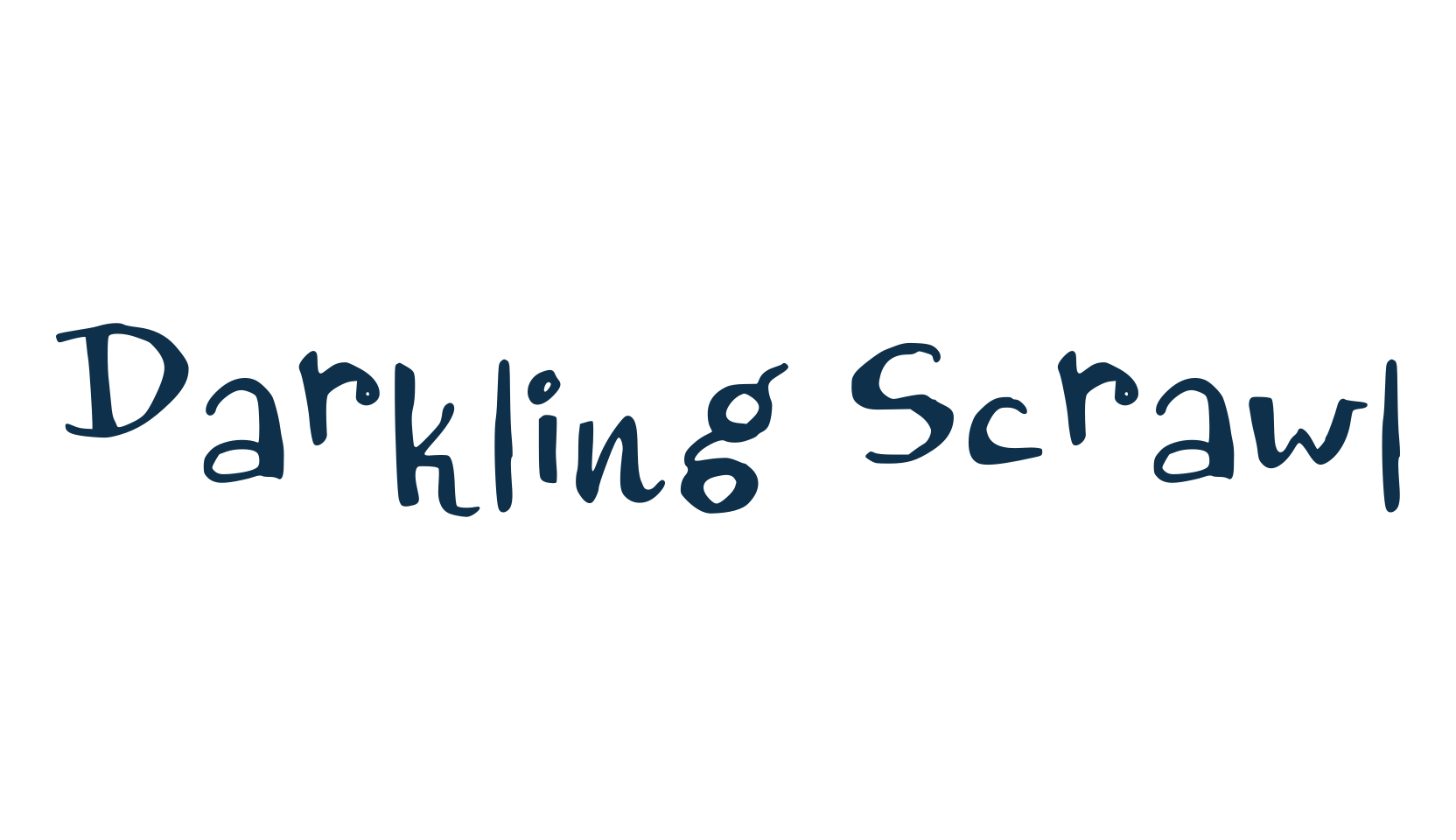 Darkling Scrawl, fancy various decorative script calligraphy font preview