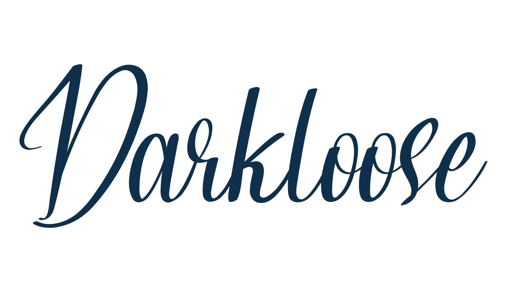 Darkloose, calligraphy font preview